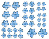 EDIBLE FLOWERS ,blue edible flowers Flowers , edible roses, pre cut wafer paper, 30 pre cut pieces, various sizes, wafer paper, cake, cake pops  cake decoration, cupcake toppers