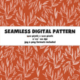 SEAMLESS PATTERN Orange Reeds SEAMLESS PATTERN, charming repeating pattern print, digital file