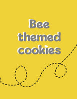 Bee themed engagement COOKIES royal icing DECORATED Engagement bridal wedding COOKIES