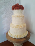 Cake, Fall Splendour, Custom  Wedding Cake, 8'/6'/4' tiers, 75 servings, Halloween wedding cake. Fall wedding