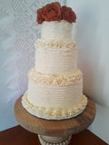 Cake, Fall Splendour, Custom  Wedding Cake, 8'/6'/4' tiers, 75 servings, Halloween wedding cake. Fall wedding