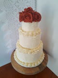 Cake, Fall Splendour, Custom  Wedding Cake, 8'/6'/4' tiers, 75 servings, Halloween wedding cake. Fall wedding