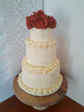 Cake, Fall Splendour, Custom  Wedding Cake, 8'/6'/4' tiers, 75 servings, Halloween wedding cake. Fall wedding