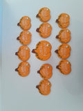 Pumpkin with  tiny bee Custom cookie order , 1 dozen custom cookies