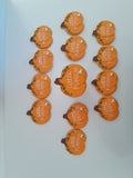 Pumpkin with  tiny bee Custom cookie order , 1 dozen custom cookies