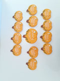 Pumpkin with  tiny bee Custom cookie order , 1 dozen custom cookies