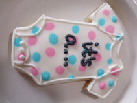 Gender reveal cookies, 1 dozen Baby shower, baby shower COOKIES  FREE SHIPPING royal icing DECORATED -COOKIES