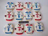 hockey jersey sports jersey cookies 23sweets.com sports team cookies