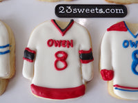 hockey jersey sports jersey cookies 23sweets.com sports team cookies