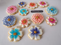 floral cookie set by 23sweets royal iced decorated cookies, flowers