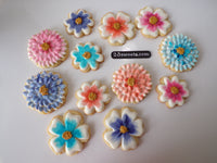 floral cookie set by 23sweets royal iced decorated cookies, flowers