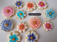 floral cookie set by 23sweets royal iced decorated cookies, flowers