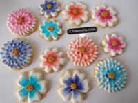 floral cookie set by 23sweets royal iced decorated cookies, flowers