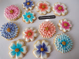 floral cookie set by 23sweets royal iced decorated cookies, flowers
