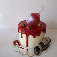 wine themed cake by 23sweets.com