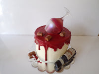 wine themed cake by 23sweets.com
