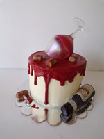 wine themed cake by 23sweets.com