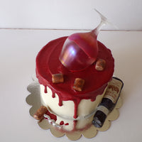 wine themed cake by 23sweets.com