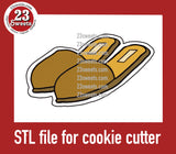 COOKIE CUTTER STL file, “SLIPPERS” STL Cookie cutter file, instant download