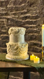 WEDDING CAKE, 2 tier ornate Retro Vintage  Lambeth style wedding cake, the “Jessica” cake