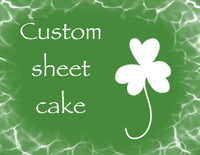 St. Patrick’s Day themed, 45 th BIRTHDAY CAKE HALF SHEET CAKE 12x18 sheet CAKE, buttercream covered