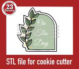 COOKIE CUTTER STL file, “LEAFY ARCH” STL Cookie cutter file, instant download