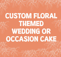 Custom wedding cake birthday floral cake  round, buttercream covered 8 inch/ 6 inch rounds, delivery and set up included to venue