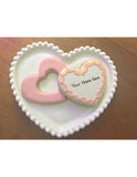 Cookies, pink HEART HEART COOKIES Valentine’s Day themed decorated royal iced heart COOKIES 1 dozen cookies