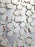 Engagement Bridal/ WEDDING RING COOKIES  royal icing DECORATED -COOKIES 1 dozen cookies