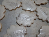 Engagement Bridal and wedding Plaque COOKIES  royal icing DECORATED -COOKIES 1 dozen cookies