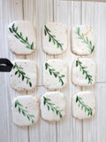 COOKIES with Leaf design, ENGAGEMENT, SHOWER, Bridal/ wedding COOKIES  vibrant bold colours royal icing DECORATED -COOKIES