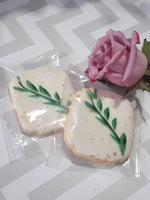 COOKIES with Leaf design, ENGAGEMENT, SHOWER, Bridal/ wedding COOKIES  vibrant bold colours royal icing DECORATED -COOKIES