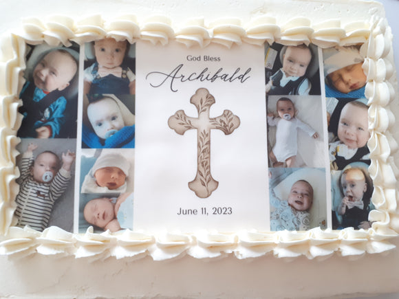 Amazon.com: 1/4 Sheet - On Your Baptism - Edible Cake/Cupcake Party  Topper!!! : Grocery & Gourmet Food
