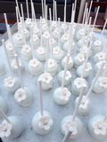 50 CAKEPOPS, wedding silver with gumpaste flowers CAKEPOPS, shipping included, 50 formal wedding cake pops for bulk order, black tie event,restaurants food service industry.