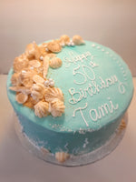 12” Beach theme Birthday Cake, fondant covered