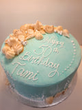 12” Beach theme Birthday Cake, fondant covered