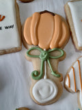 Baby shower “a little pumpkin is on the way” Fall themed baby shower COOKIES  royal icing DECORATED -COOKIES