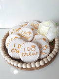 COOKIES, "I DO" bridal shower, bachelorette party cookies, 1 dozen cookies