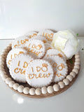 COOKIES, "I DO" bridal shower, bachelorette party cookies, 1 dozen cookies