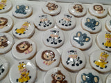 BABY SHOWER COOKIES BABY ANIMALS themed baby shower COOKIES royal icing DECORATED -COOKIES