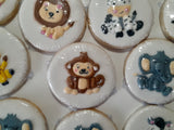 Cookies with baby animal theme, baby animal cookie set, sugar cookies, bakery near me, decorated sugar cookies, baby animals, zoo animals, cookies with zoo animals