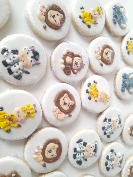 Cookies with baby animal theme, baby animal cookie set, sugar cookies, bakery near me, decorated sugar cookies, baby animals, zoo animals, cookies with zoo animals