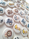 Cookies with baby animal theme, baby animal cookie set, sugar cookies, bakery near me, decorated sugar cookies, baby animals, zoo animals, cookies with zoo animals