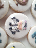 Cookies with baby animal theme, baby animal cookie set, sugar cookies, bakery near me, decorated sugar cookies, baby animals, zoo animals, cookies with zoo animals