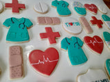 NURSING WEEK SUGAR COOKIES  cookies, royal iced sugar cookies, 1 dozen variety of designs