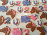 BIRTHDAY, HORSE  SUGAR COOKIES  cookies, royal iced sugar cookies, 1 dozen variety of designs