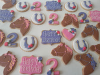 BIRTHDAY, HORSE  SUGAR COOKIES  cookies, royal iced sugar cookies, 1 dozen variety of designs