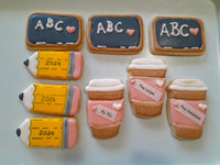 Teacher Appreciation Cookie set, gift boxed, customized COOKIES decorated royal iced COOKIES 3 cookies