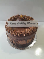 6 inch CHOCOLATE MOUSSE CAKE, BIRTHDAY cake 6 inch round x1