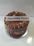 8 inch CHOCOLATE MOUSSE CAKE, BIRTHDAY cake 8 inch round